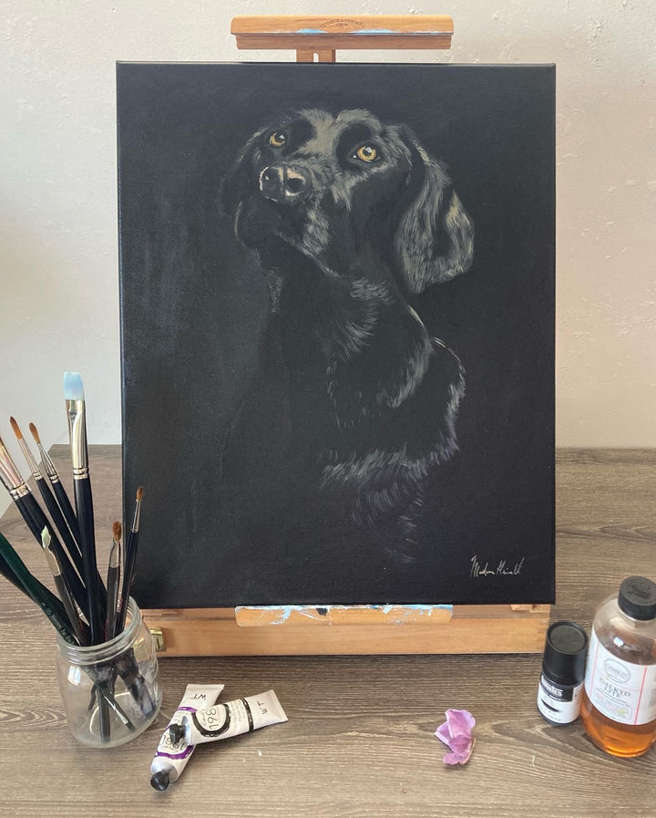Lab in Black on Black Oil