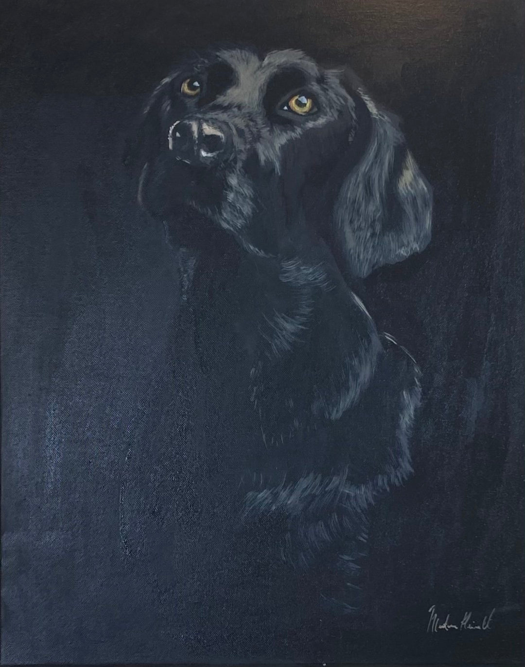 Lab in Black on Black Oil